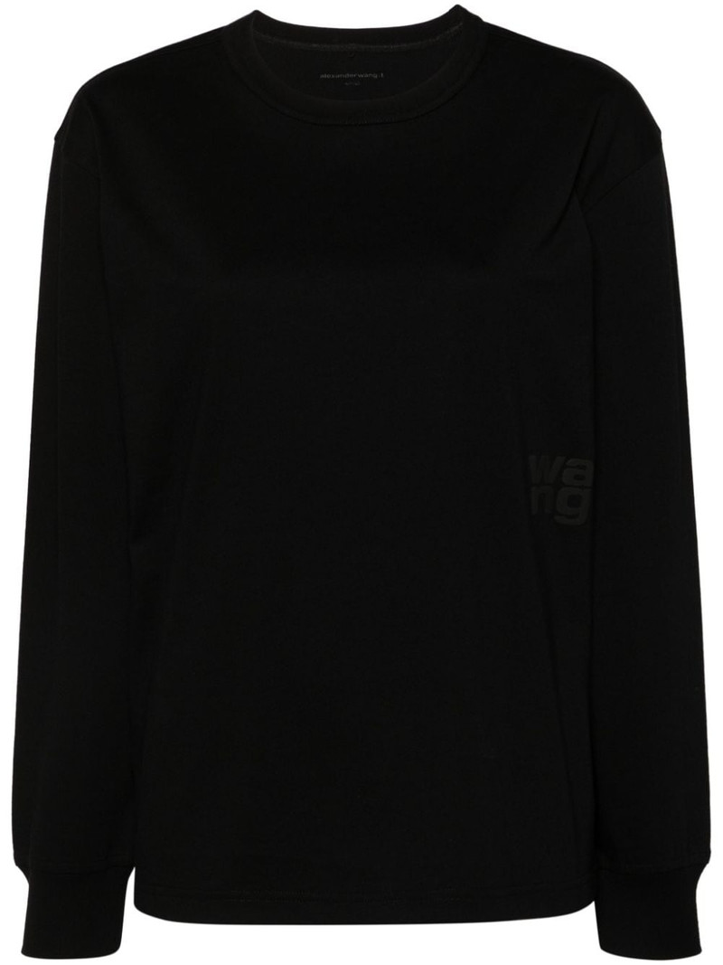 raised-logo long-sleeve T-shirt 1
