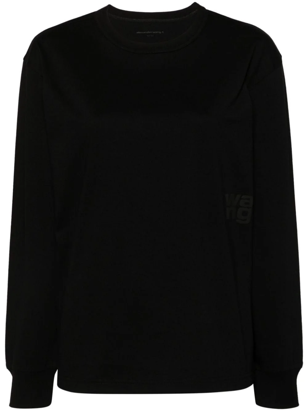 raised-logo long-sleeve T-shirt - 1