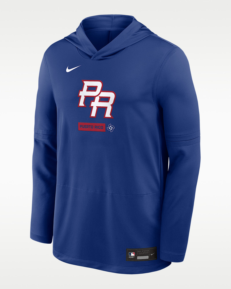 Puerto Rico National Baseball Team 2026 World Baseball Classic Men's Nike Dri-FIT Long-Sleeve Hooded 1