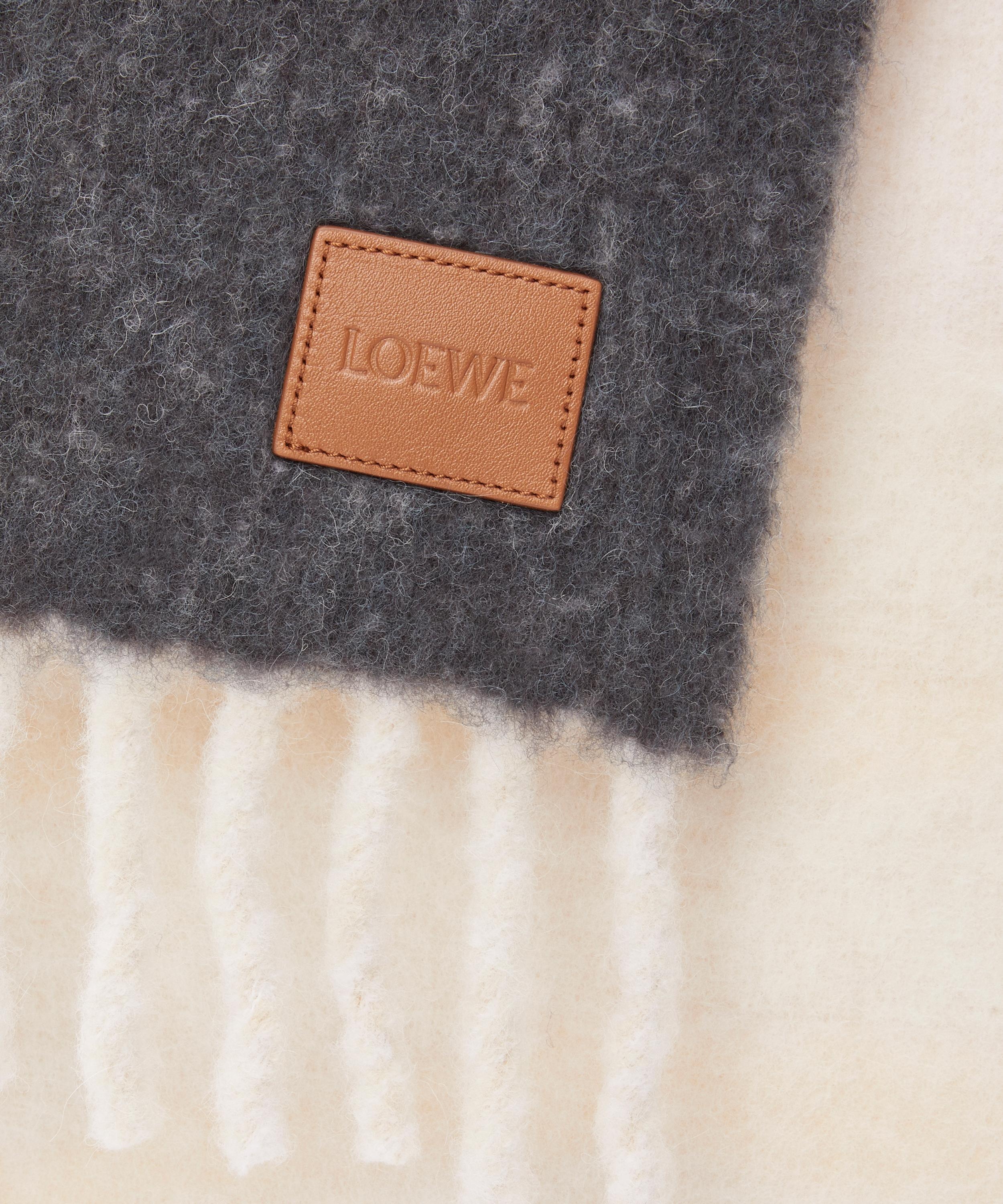 Light Beige Jacquard Marble Alpaca-Blend Scarf - 2