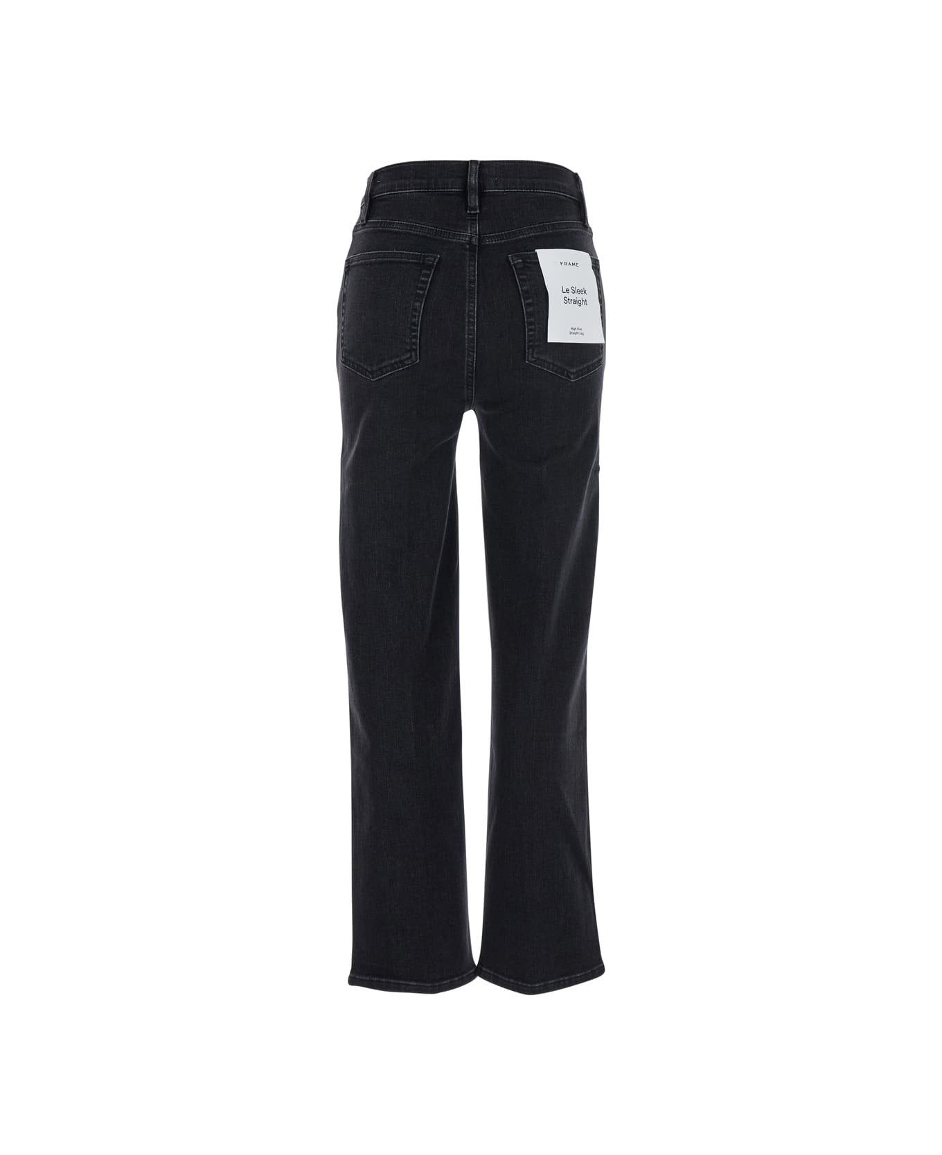 'le Sleek' Black Jeans With Tapered Leg In Denim Woman - 2