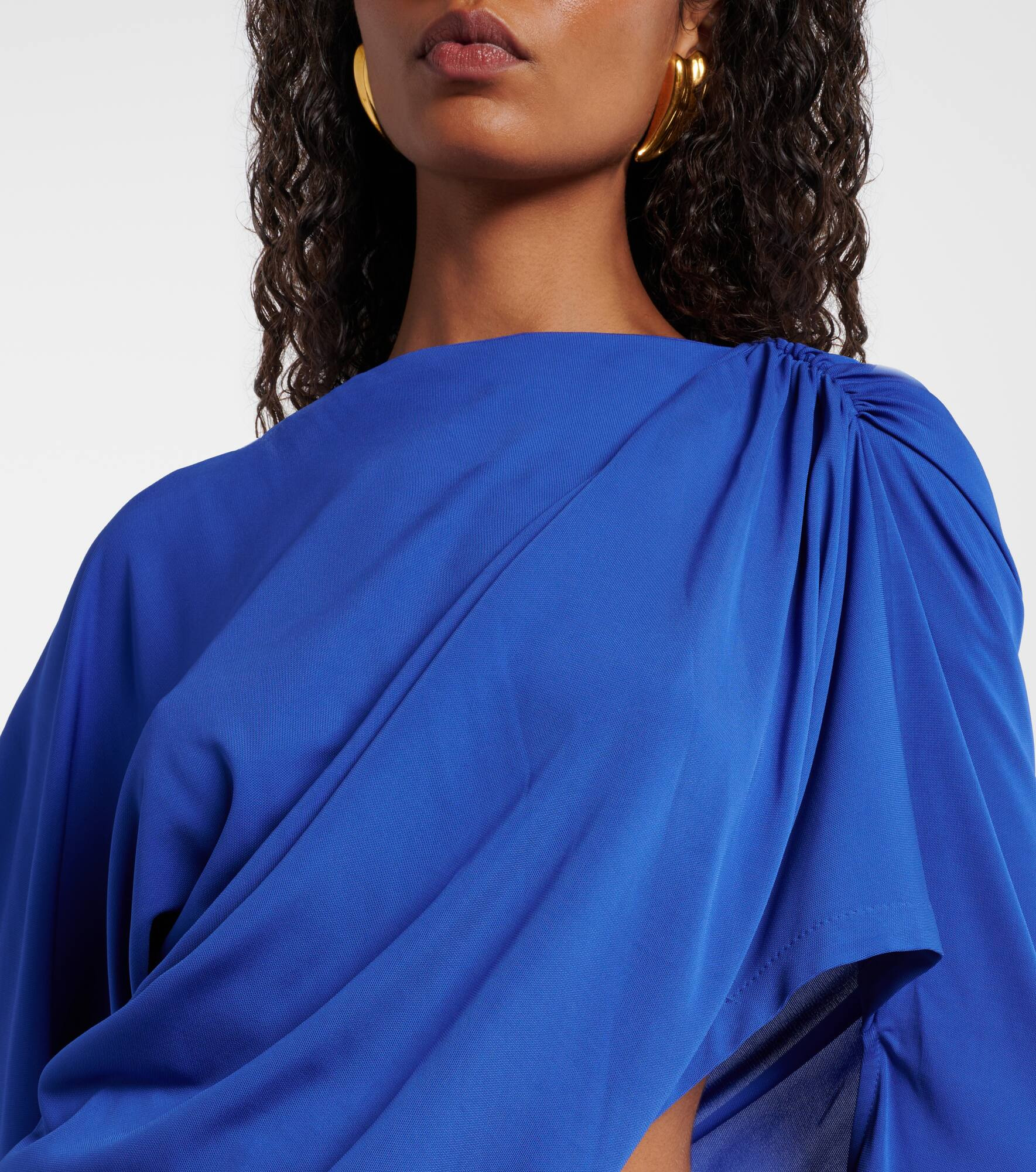 Encased Nature draped jersey gown - 4