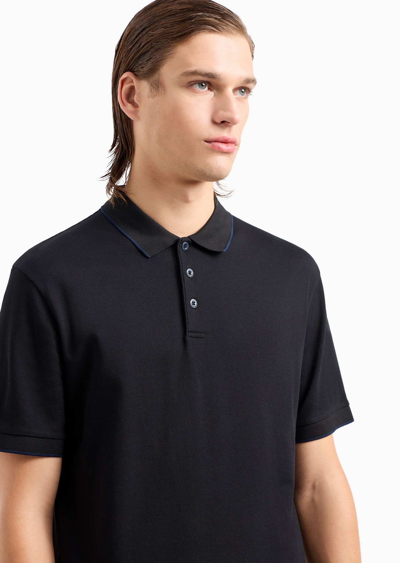 Piqué polo shirt in lisle cotton yarn - 5