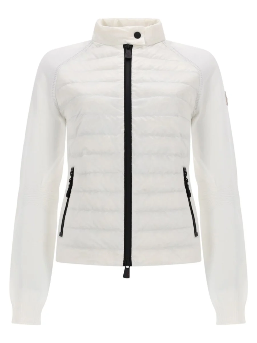 PADDED CARDIGAN WITH LOGO PATCH - 1