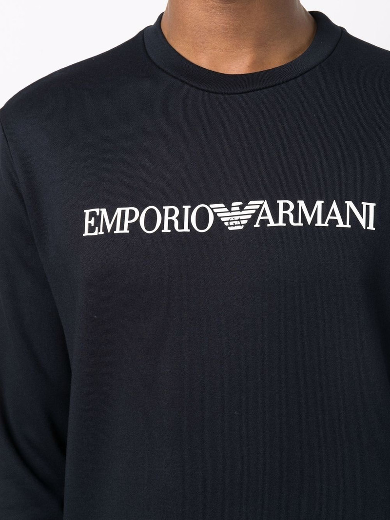 logo-print crew-neck sweatshirt 5