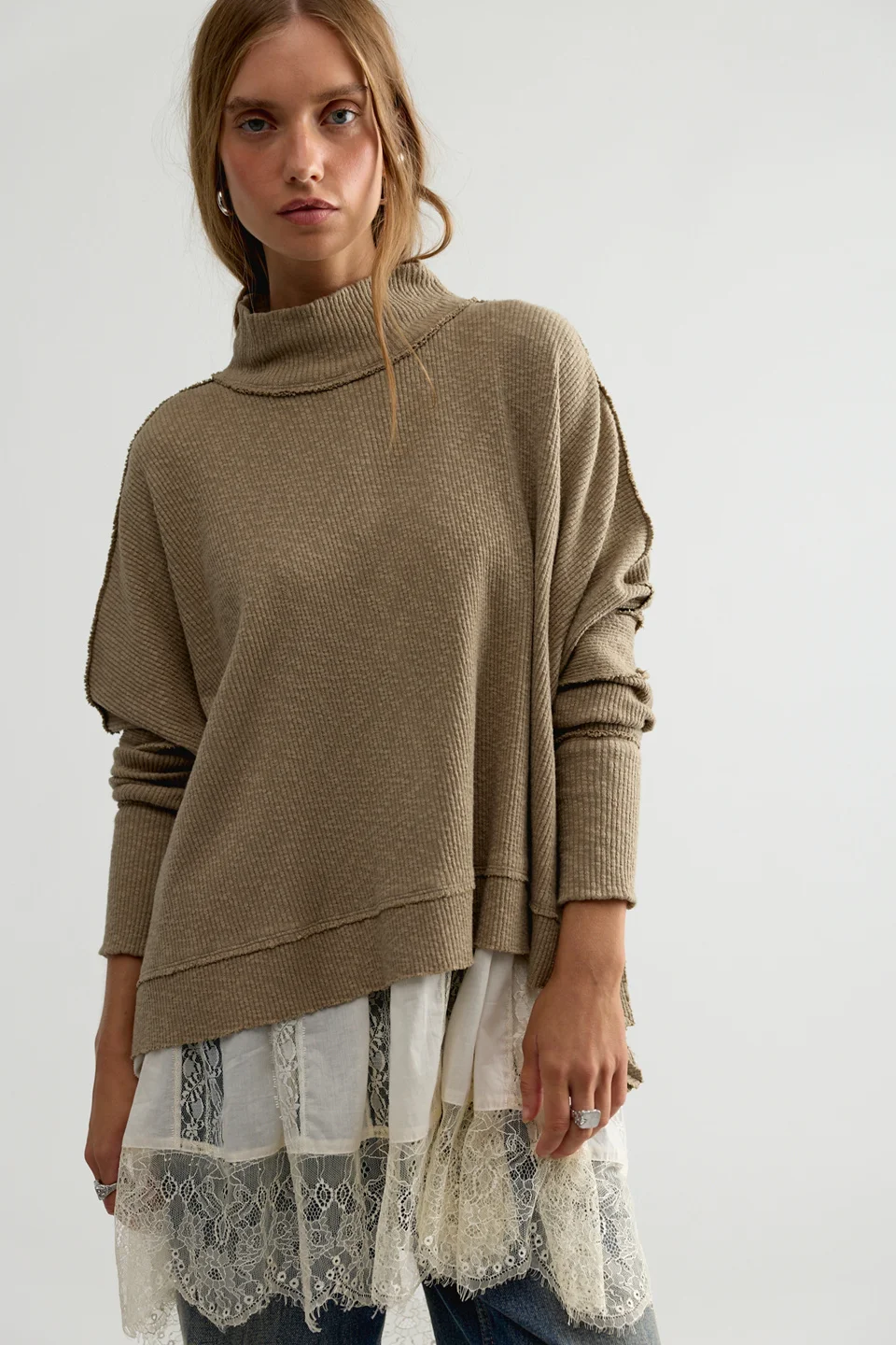 We The Free Moon Daisy Turtle-Neck Twofer - 1