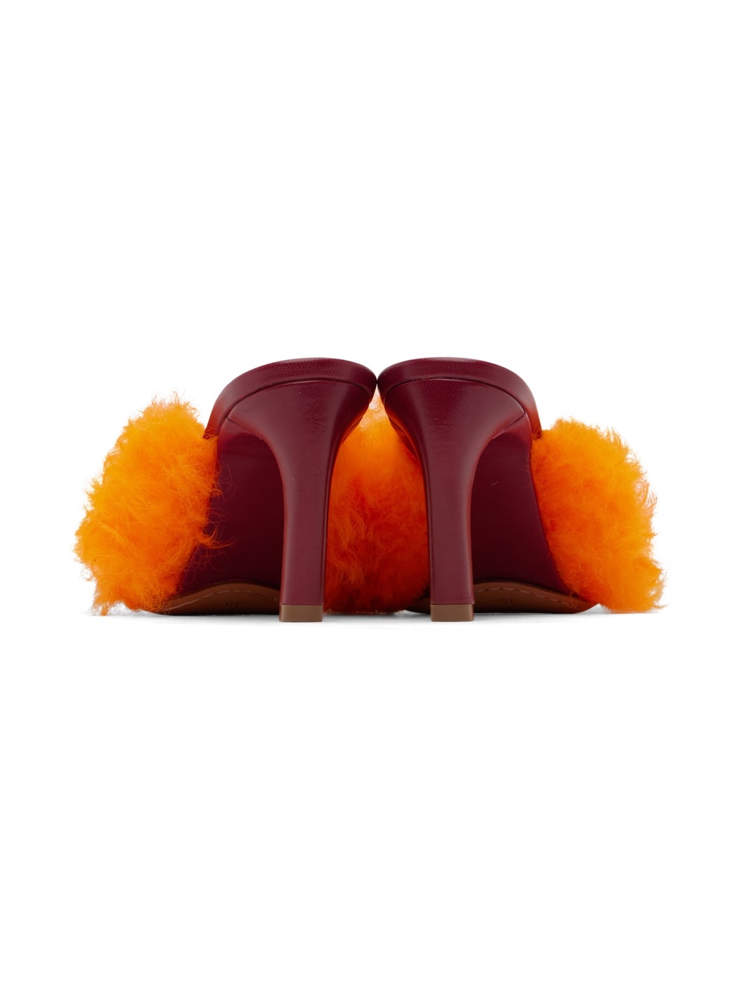 Orange Furry Heels - 2