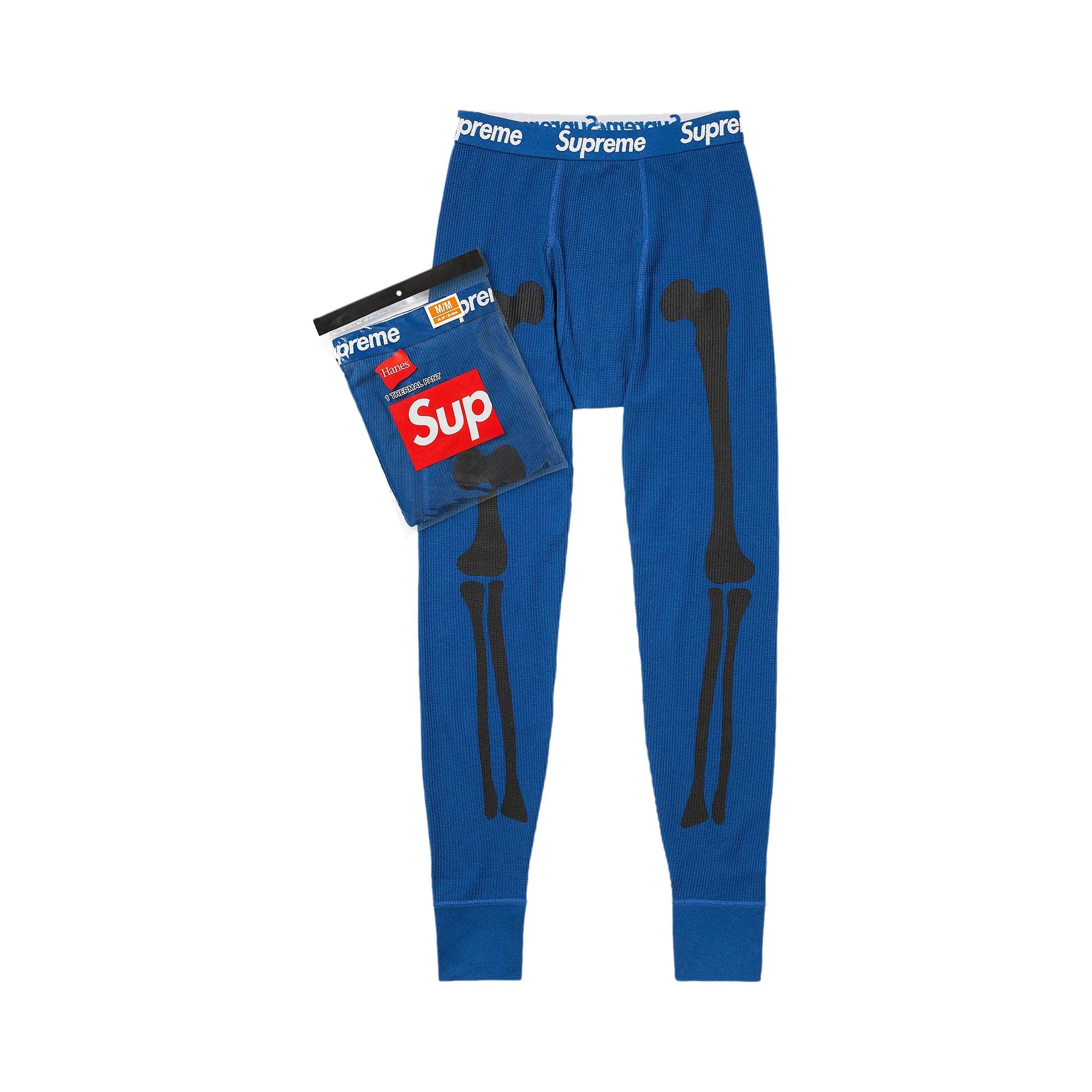 Supreme x Hanes Bones Thermal Pant (1 Pack) 'Blue' - 1