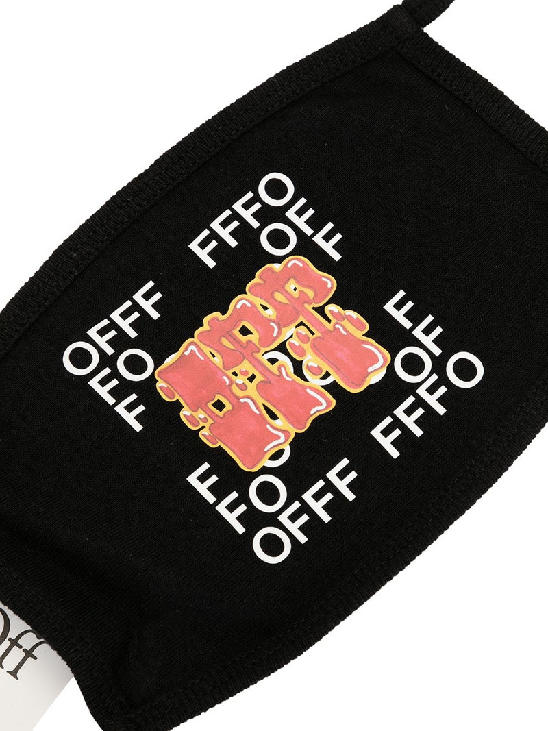 logo-print cotton face mask 3