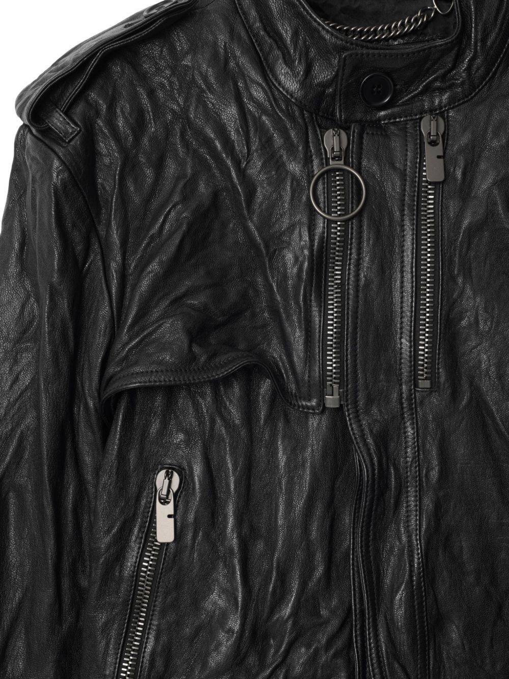 leather biker jacket - 2