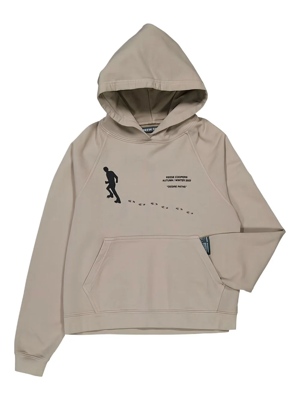 figure-footprint hooded sweatshirt - 1