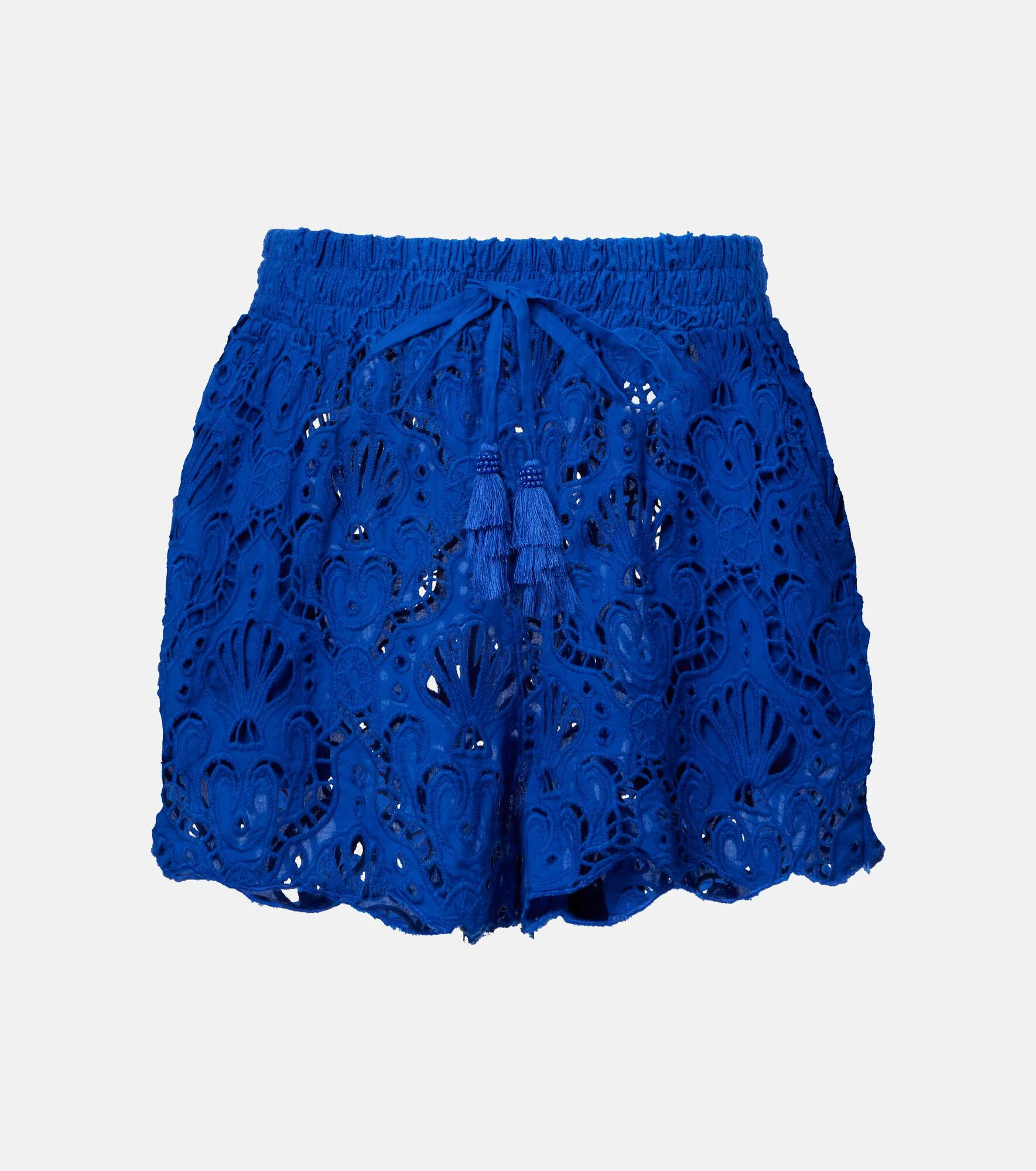 Floral lace cotton shorts - 1