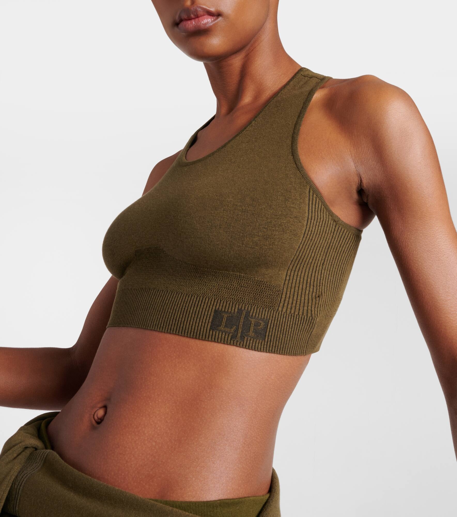 Ribbed-knit silk-blend sports bra - 4