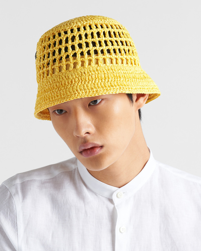 Prada Woven fabric bucket hat outlook