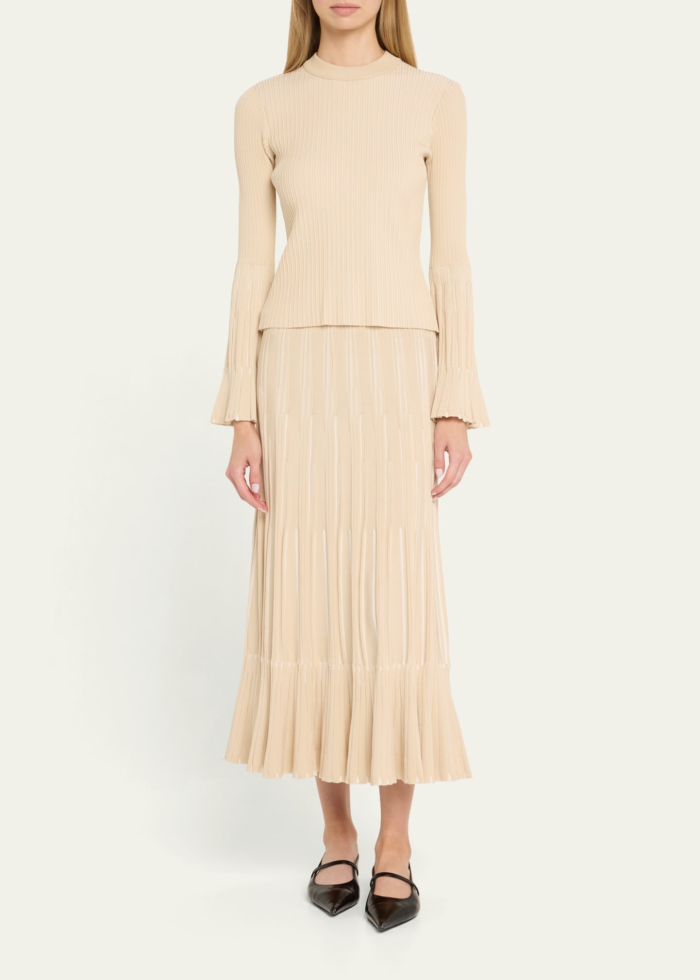 Aris Long-Sleeve Ribbed Top - 2
