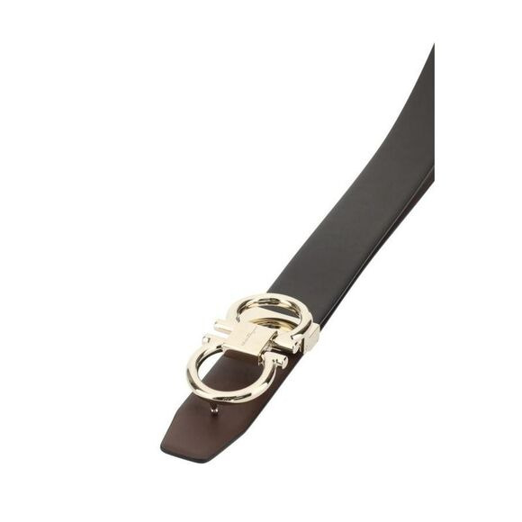 Salvatore Ferragamo Men Black Leather Belt - 3