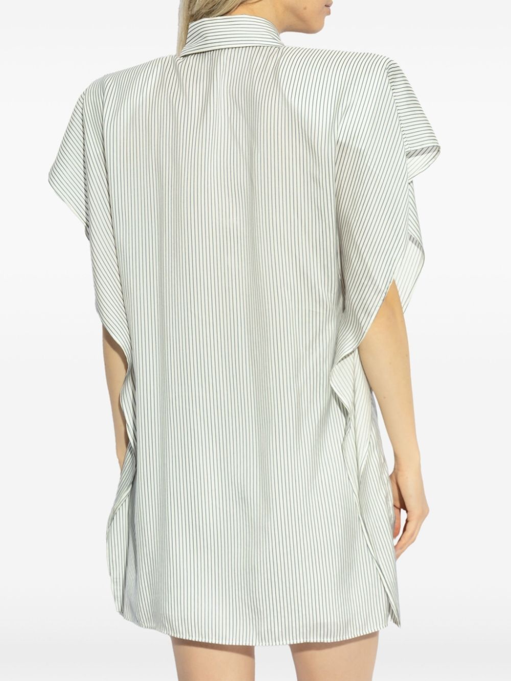 silk shirt mini dress - 4