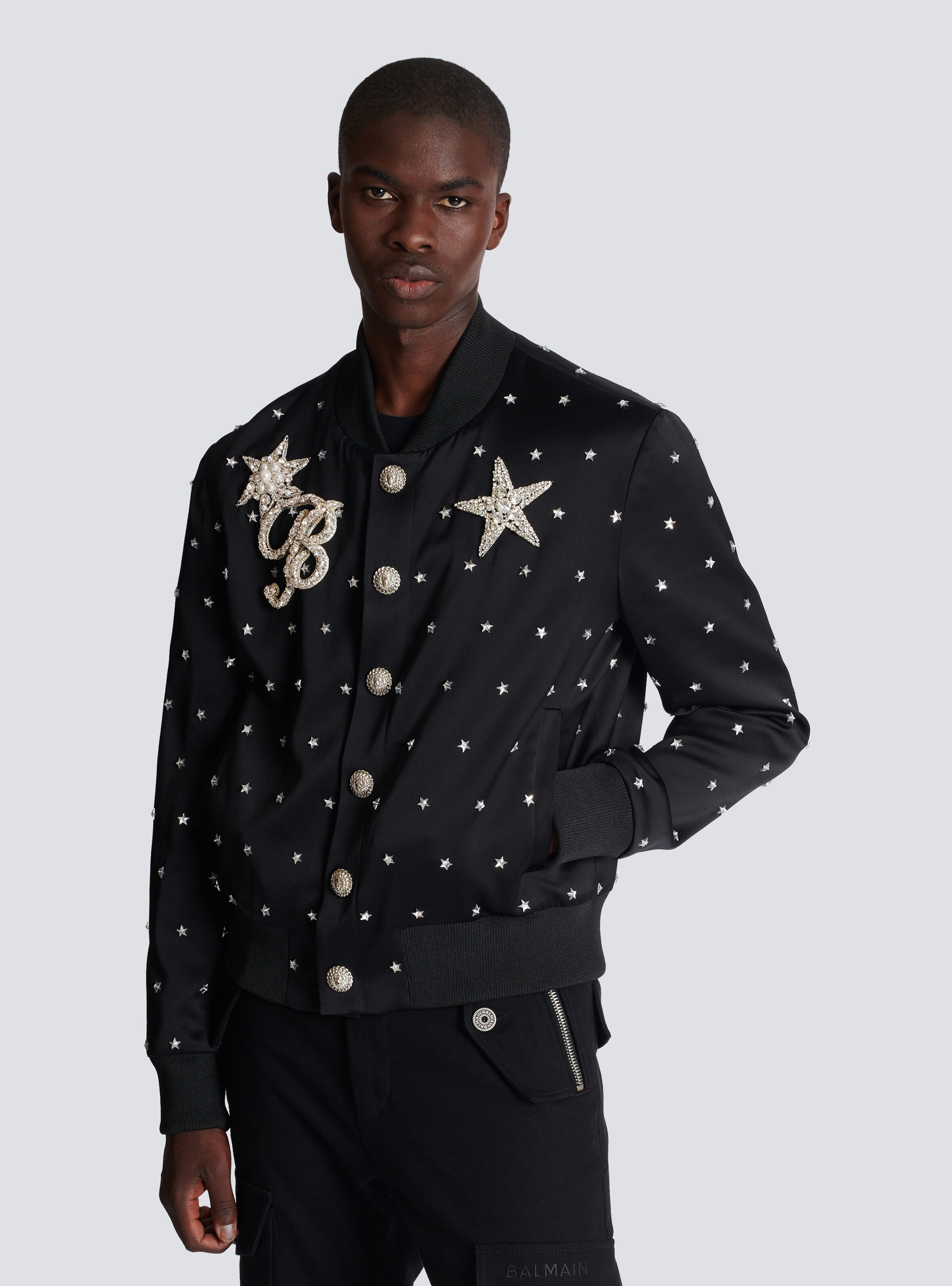Stars embroidered bomber jacket - 6