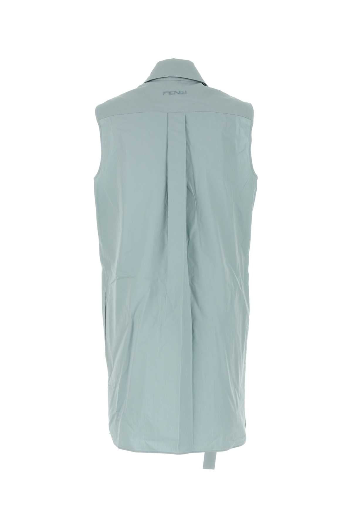 Fendi Women Powder Blue Cotton Dress - 2