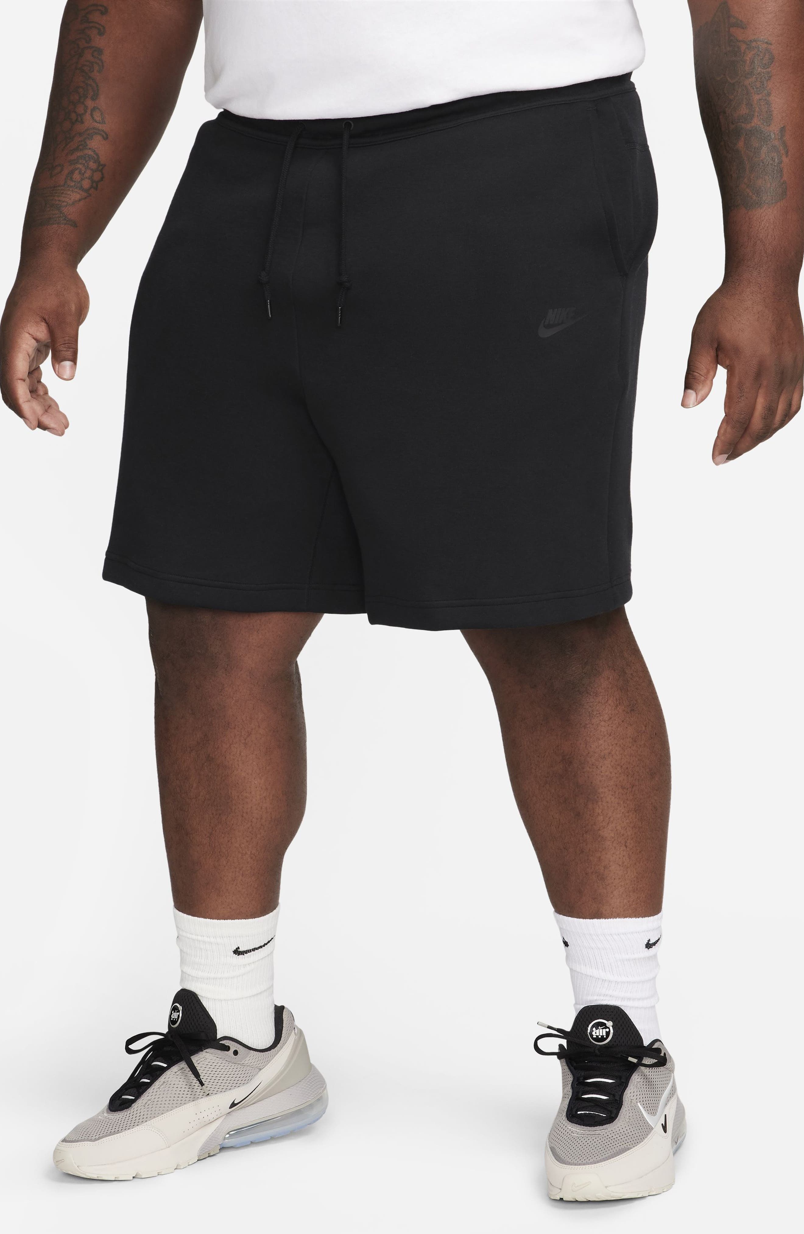 Nike Tech Fleece Sweat Shorts in Black/Black at Nordstrom - 3