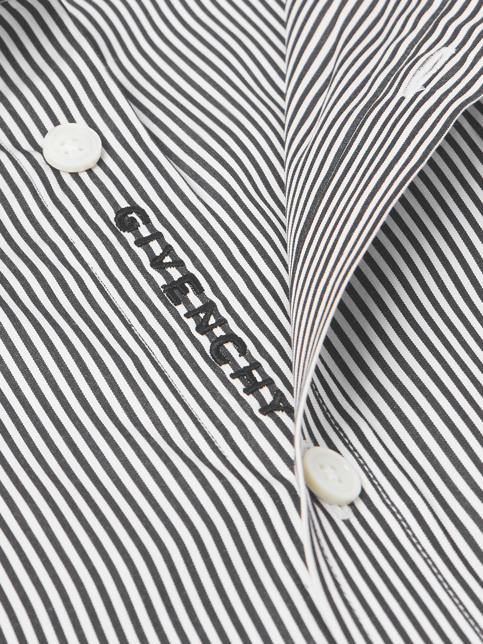 Striped Cotton-Poplin Shirt White - 5