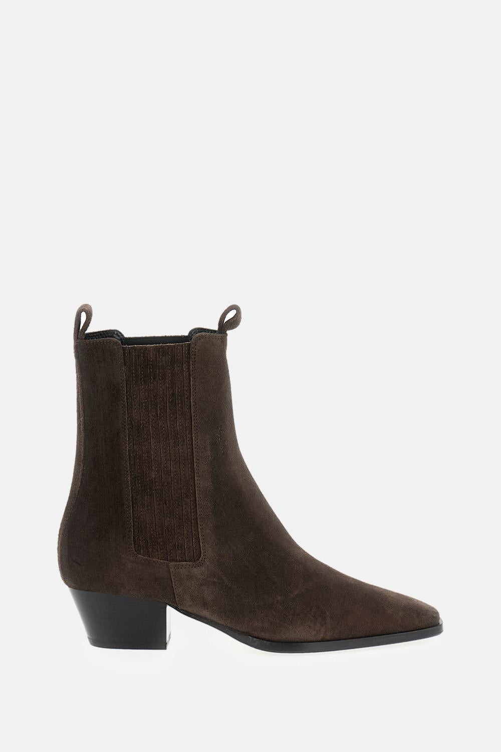 AGATA cow suede leather moka - 1