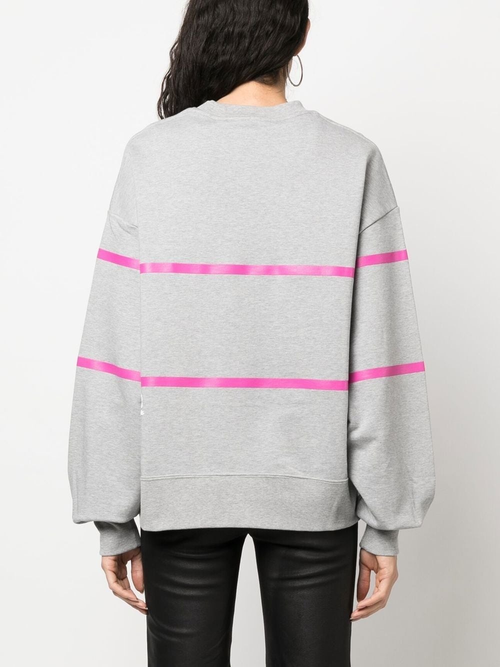 stripe-detailed sweatshirt - 4