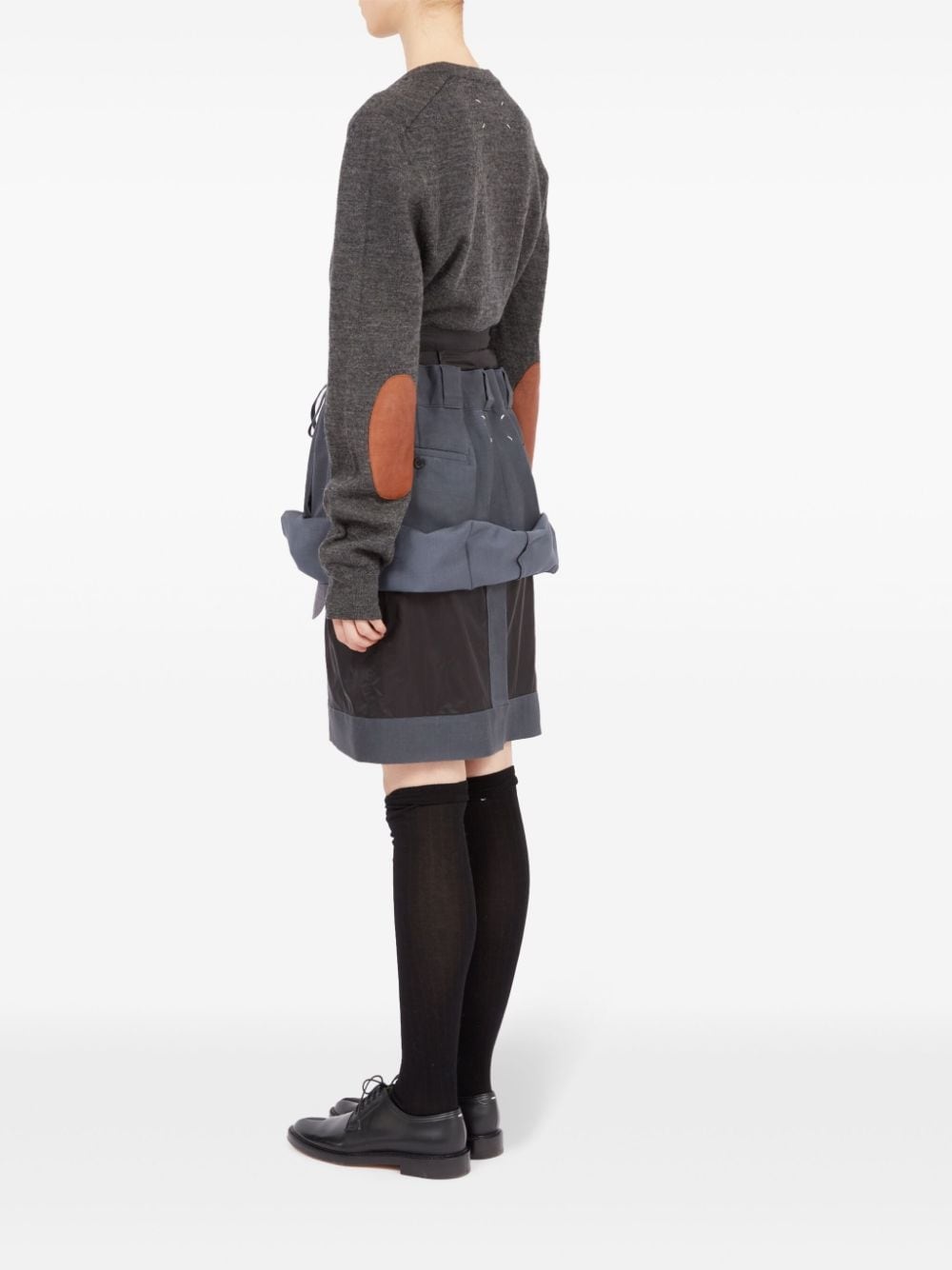 layered knee-length skirt - 5