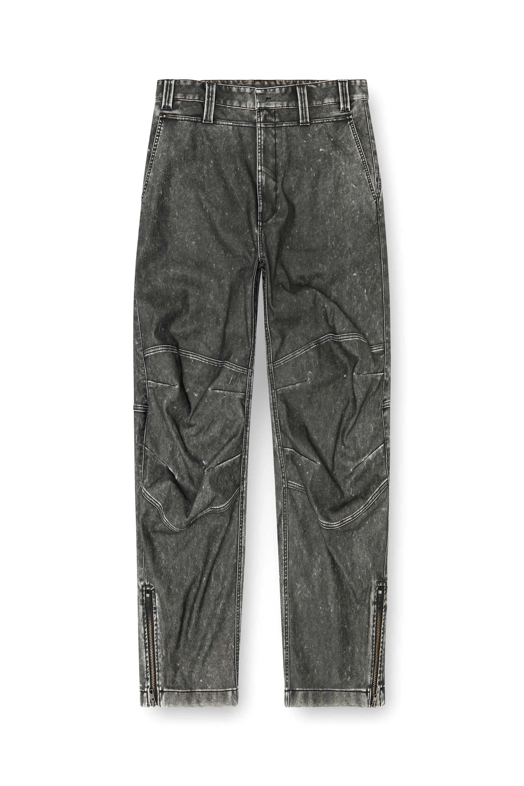 PANTS IN DISTRESSED-EFFECT BONDED MATERIAL - 1