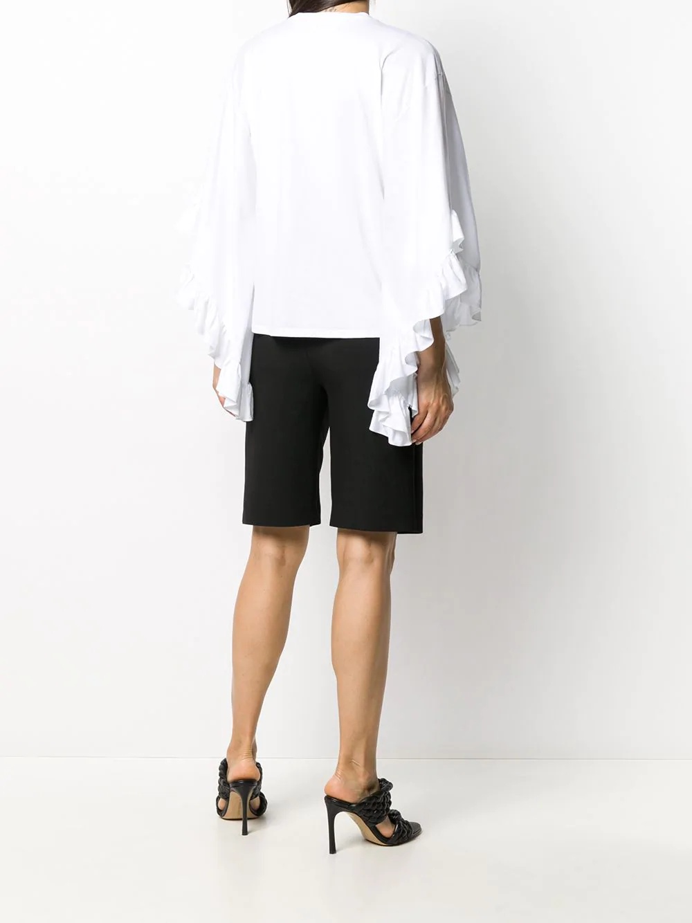 asymmetric flared sleeve top - 4