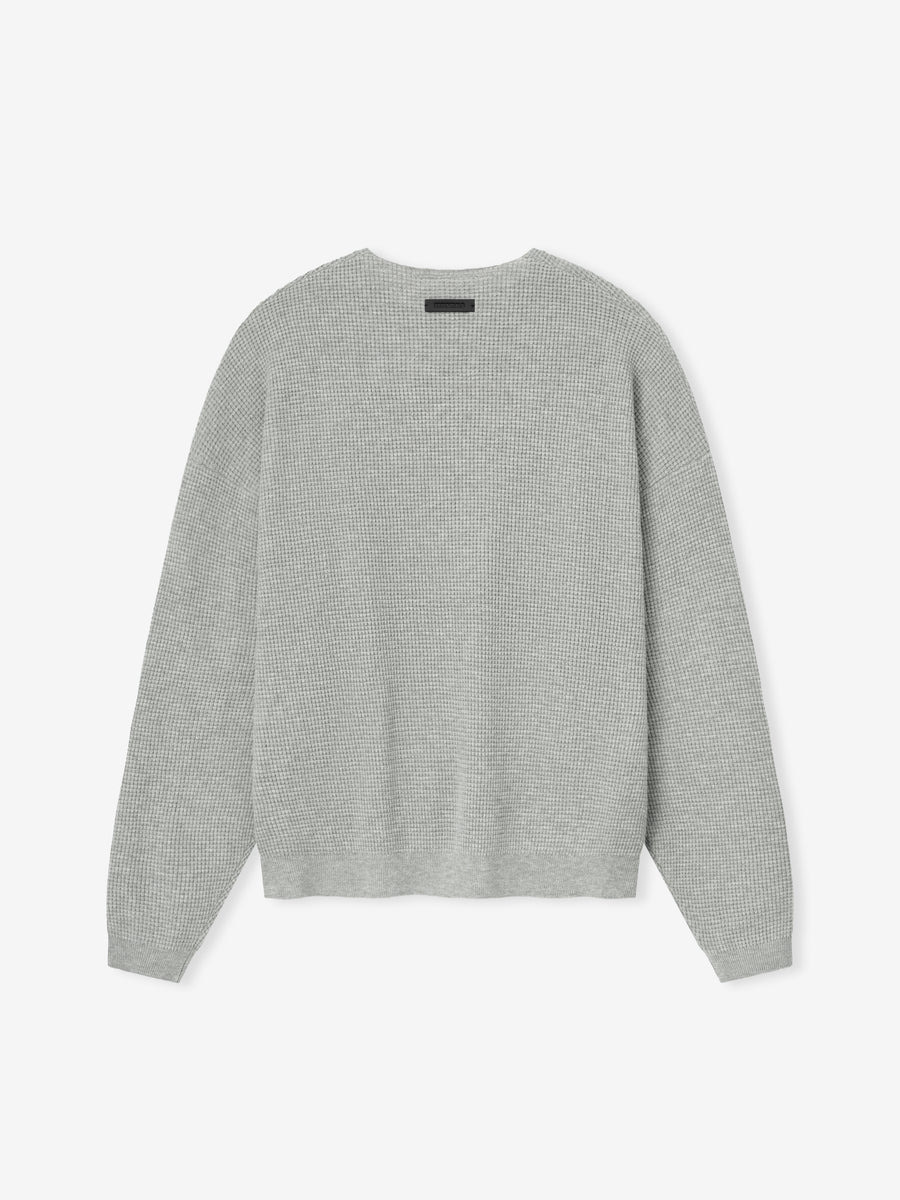 Waffle Crewneck Sweater - 6