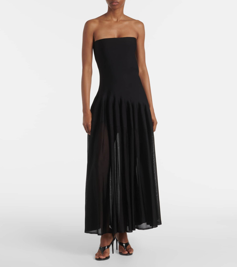 Alaïa Pleated strapless gown outlook