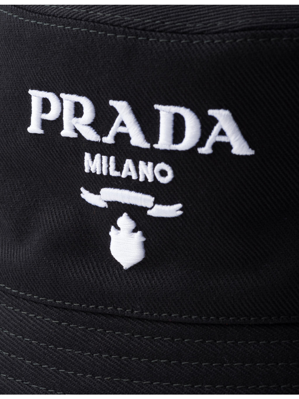 Branded wide-brim cotton bucket hat - 2