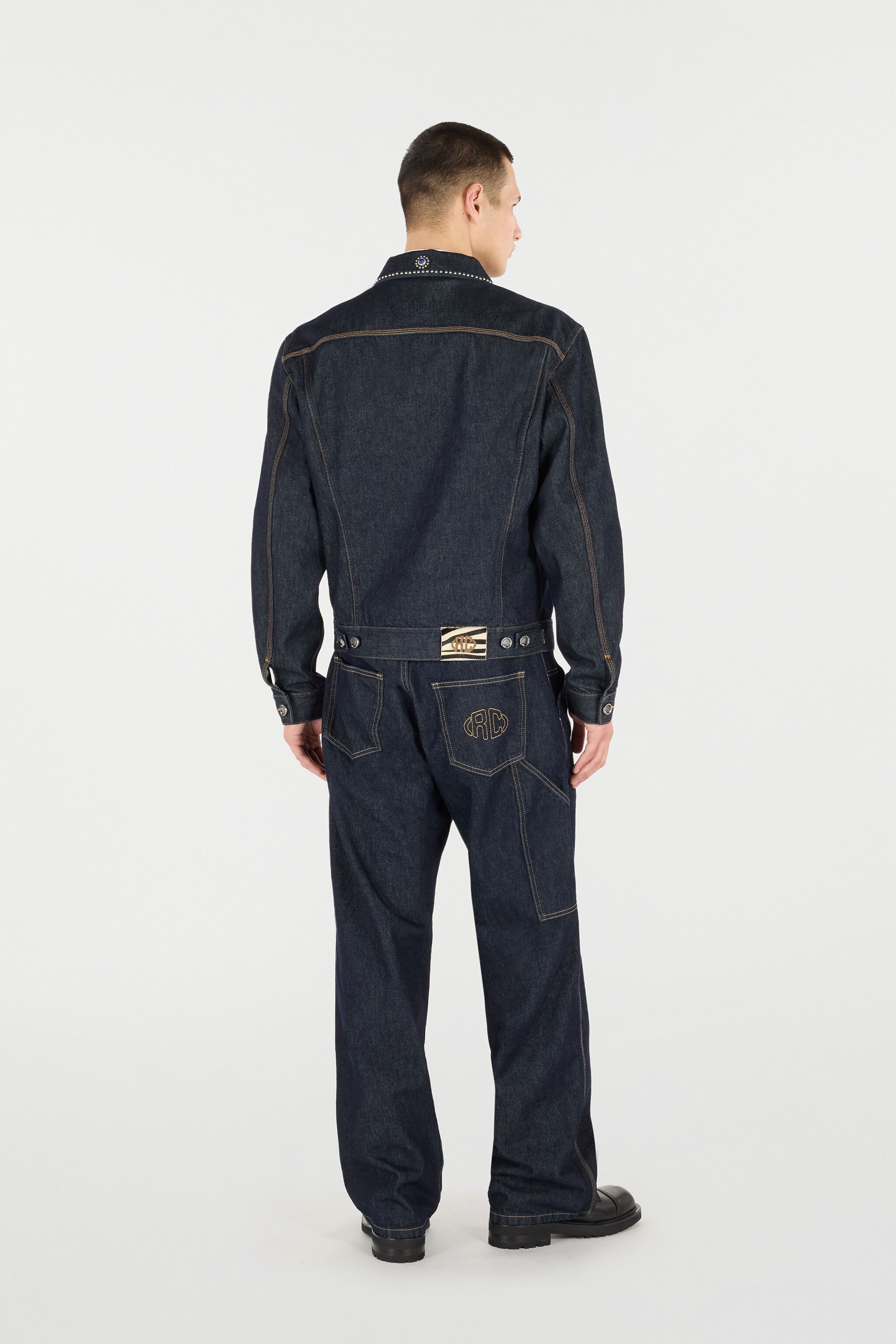 Denim Jacket with Studs and Stones - 4