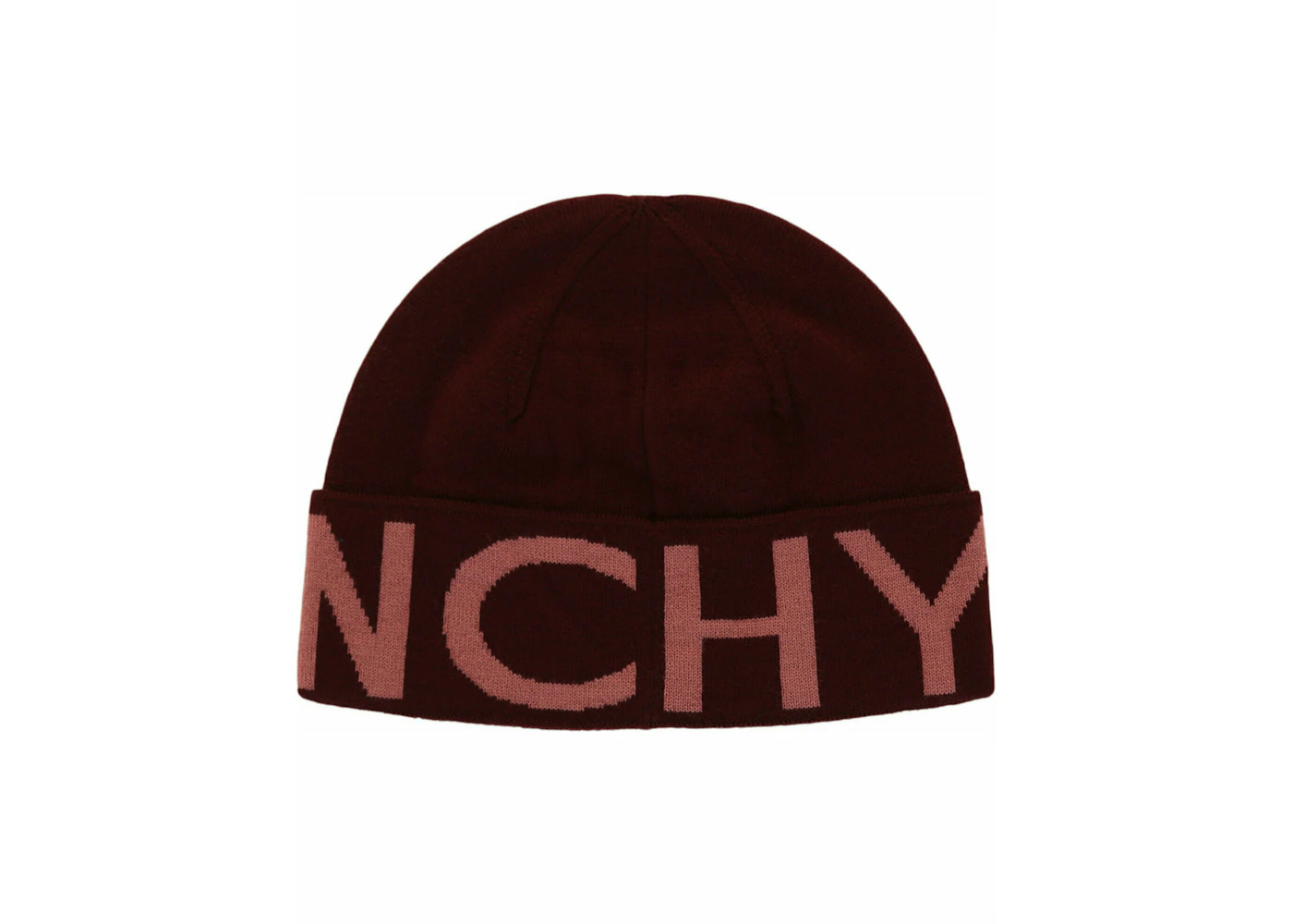 Givenchy Jacquard Logo Beanie Burgundy - 4