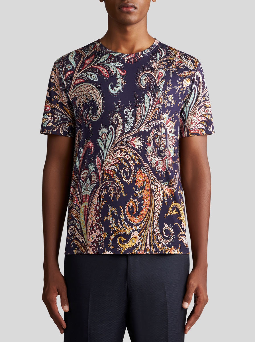 PAISLEY-PRINT T-SHIRT WITH LOGO - 2