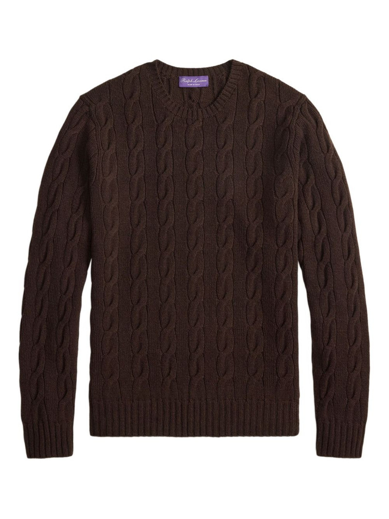 cable-knit crew-neck sweater 1