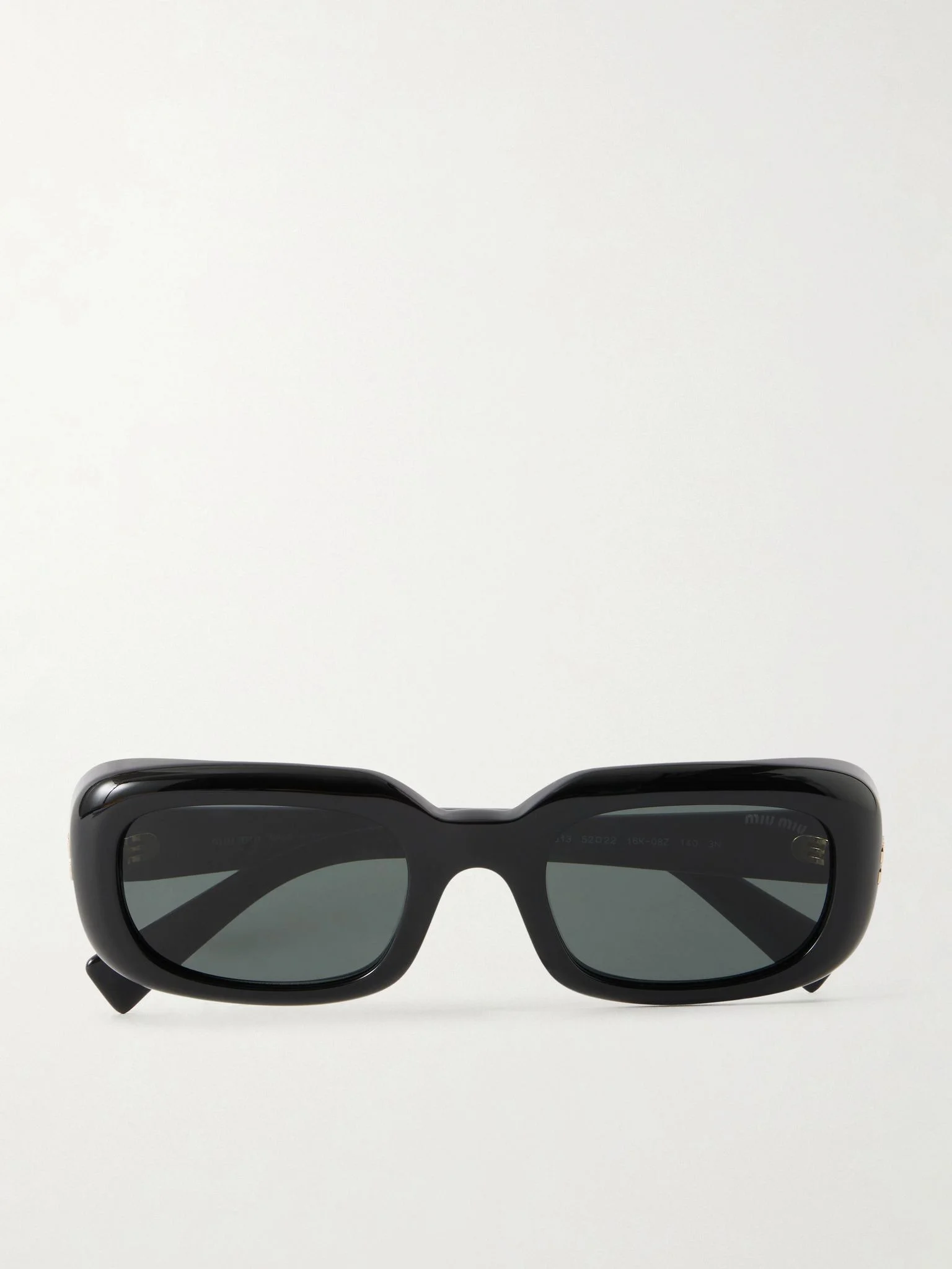 Square-frame acetate sunglasses Black - 1