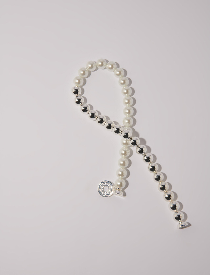 maje Mixed pearl choker necklace outlook