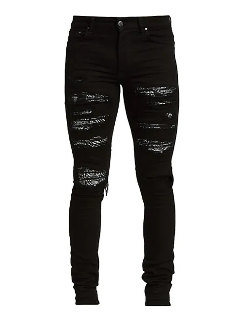 distressed-effect slim-fit jeans - 1