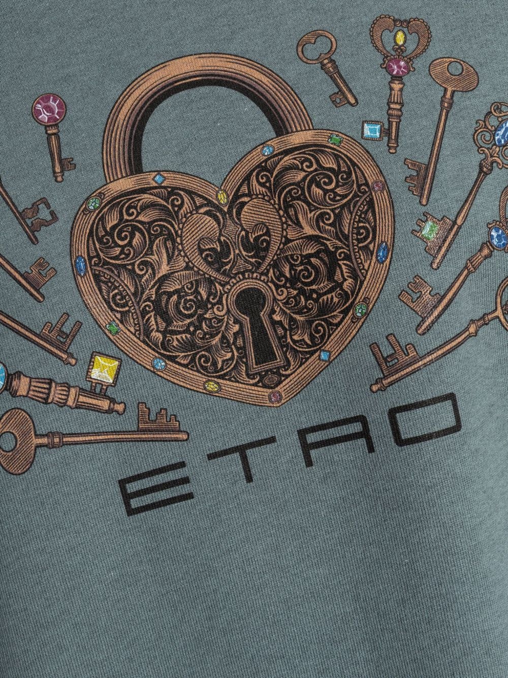 padlock graphic sweatshirt - 5