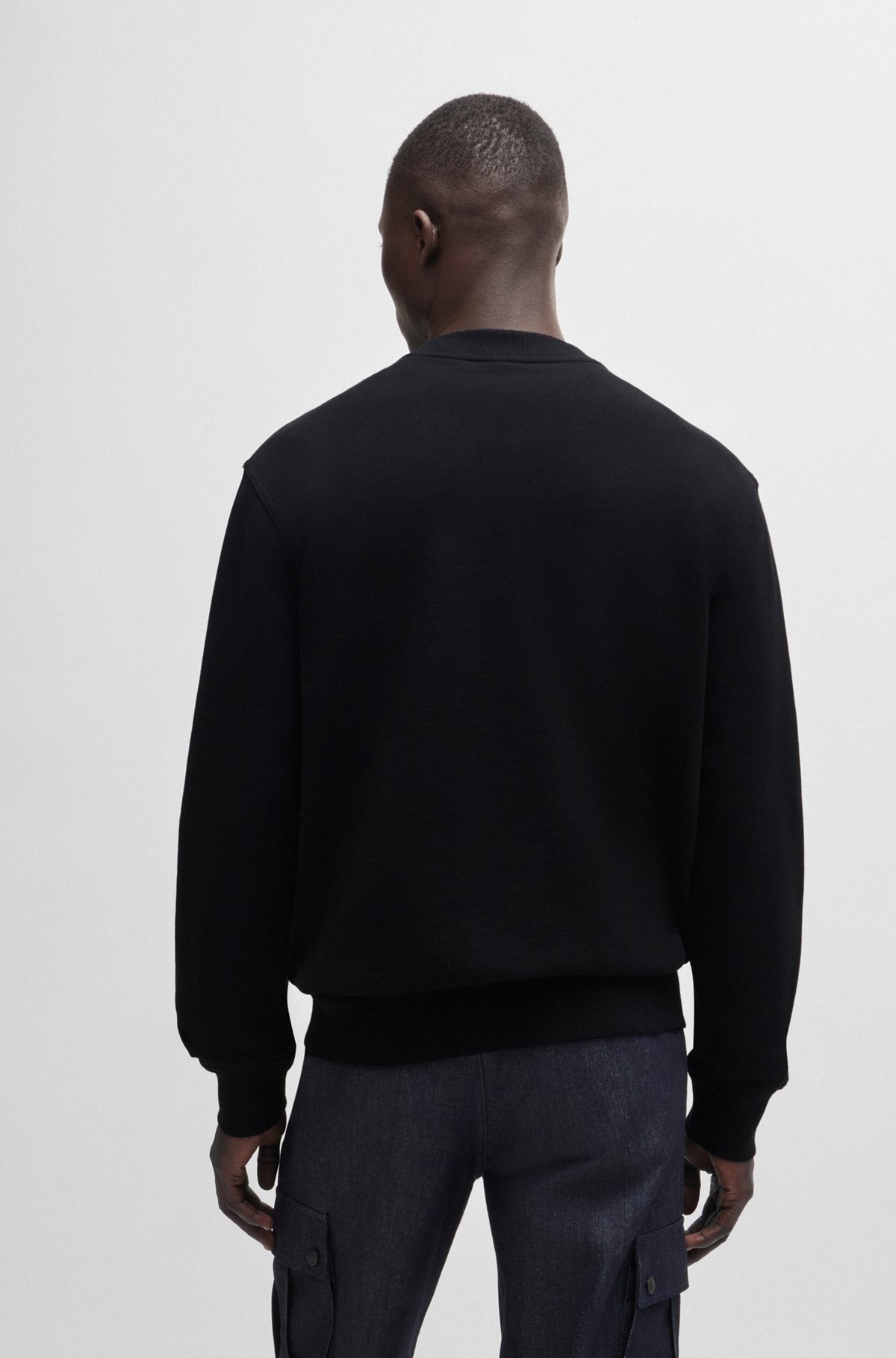 RELAXED-FIT COTTON-TERRY SWEATSHIRT WITH RUBBER-PRINT LOGO - 5