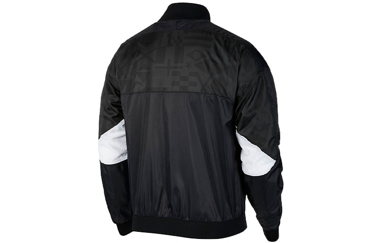 Air Jordan Stand Collar Casual Jacket Men's Black CJ9097-010 - 2