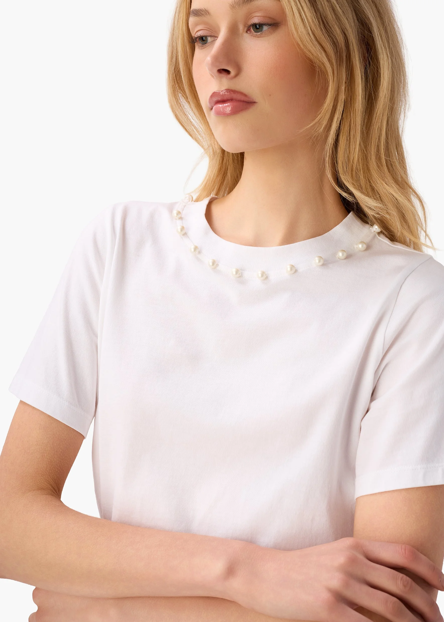 MATTEA COTTON TEE WHITE - 1