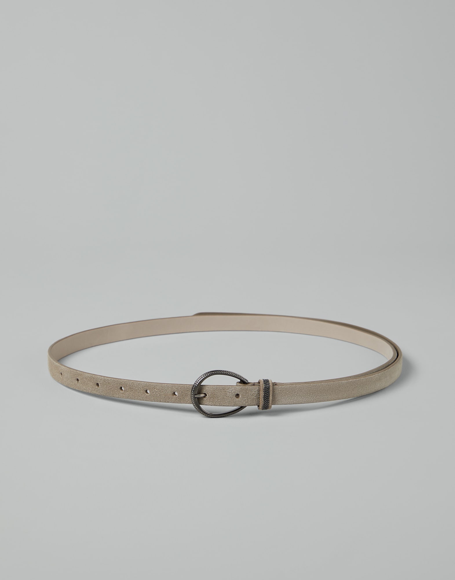 Suede belt with monili - 1