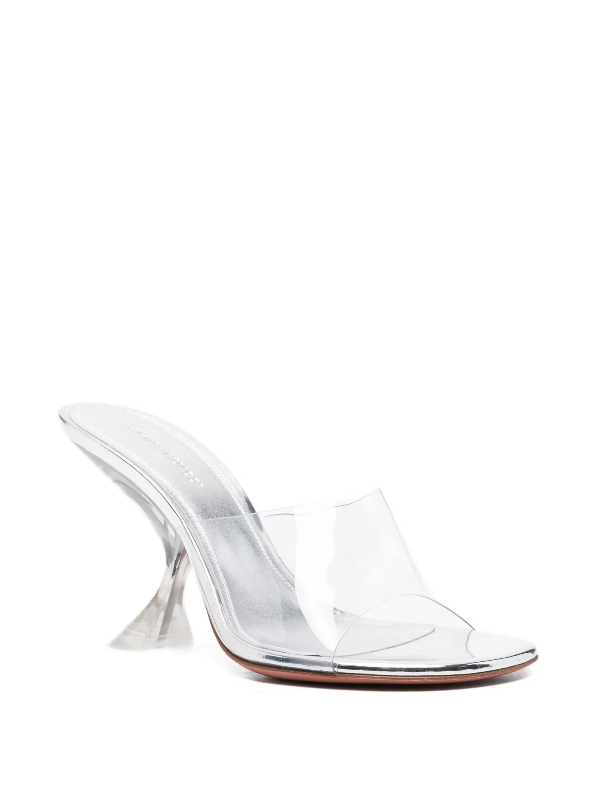 Amina Muaddi 90mm Taylor Glass Slipper Sandals - 3