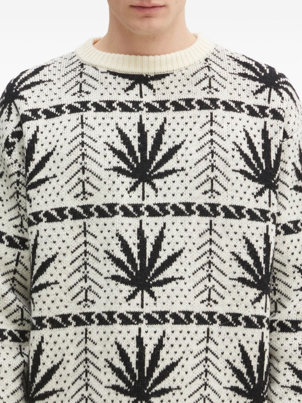 leaf-pattern sweater - 5
