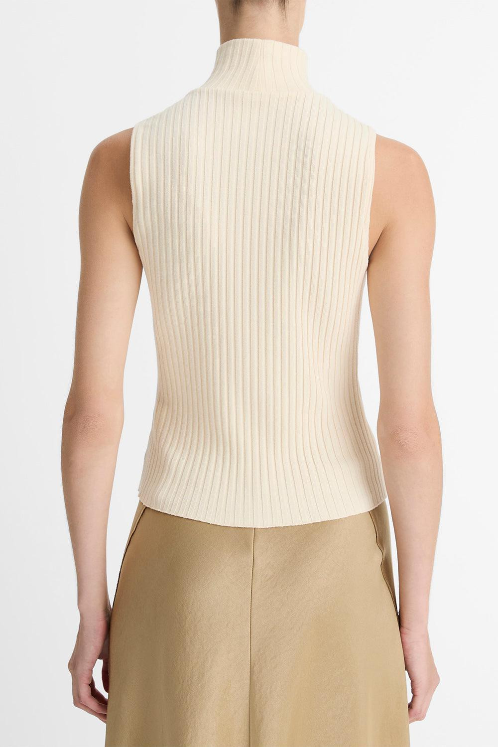 Sleeveless Turtleneck - Chalk - 3