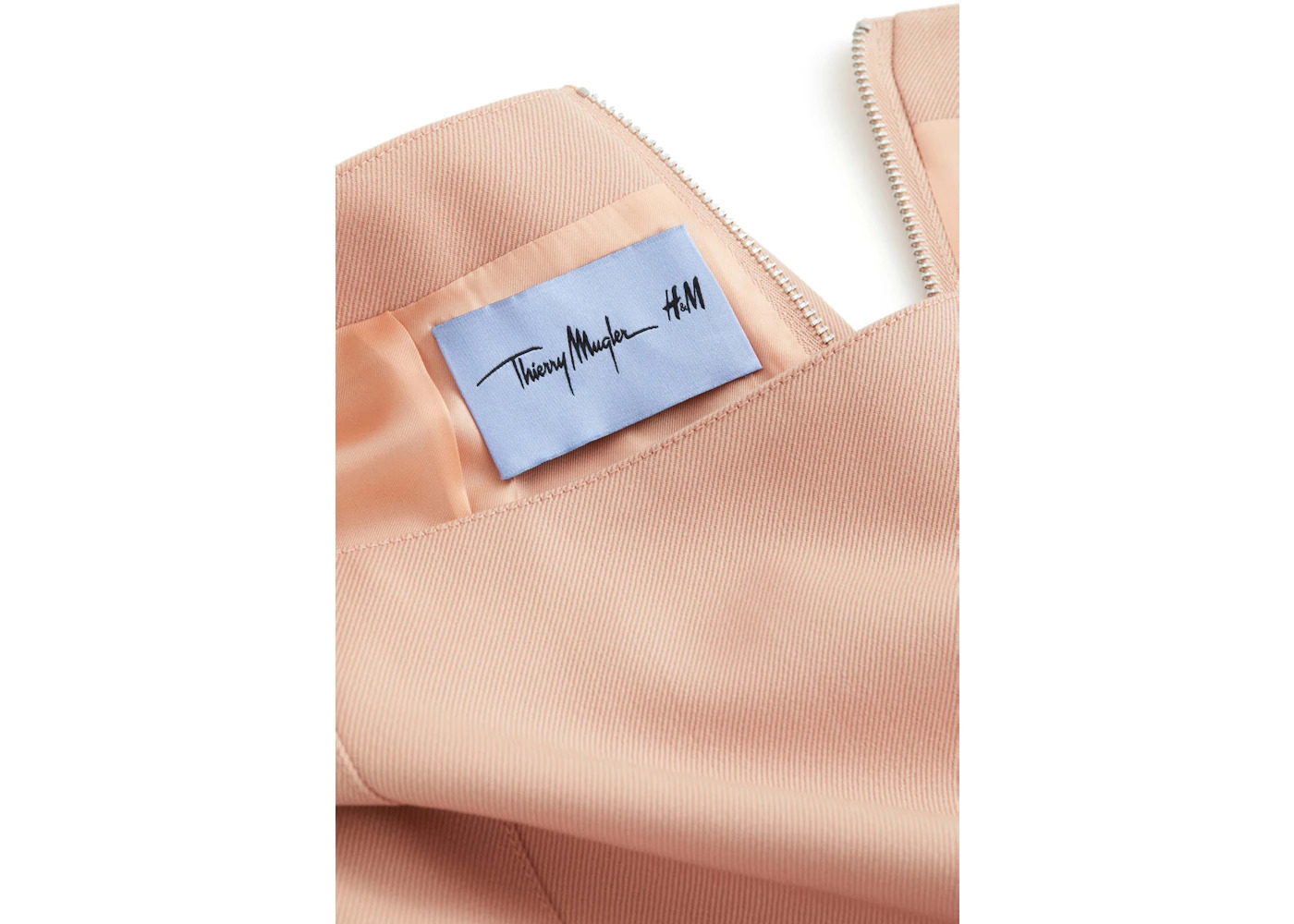 Mugler H&M Wool Mini Skirt Antique Pink - 2