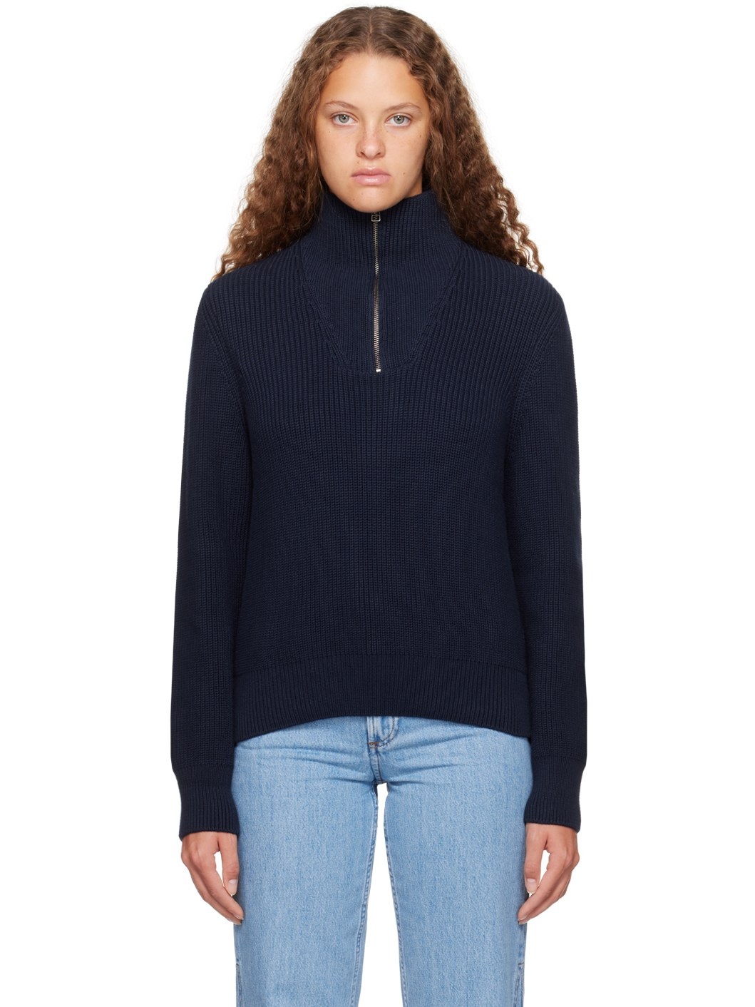 Navy Alexanne Turtleneck - 1